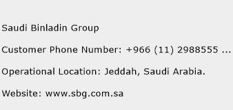 Saudi Binladin Group Phone Number Customer Service