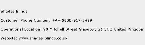 Shades Blinds Phone Number Customer Service