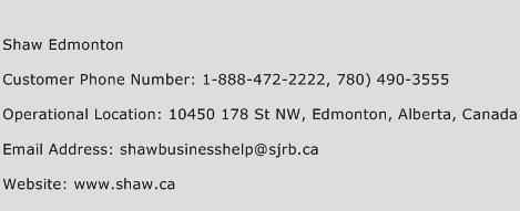 Shaw Edmonton Phone Number Customer Service