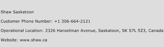 Shaw Saskatoon Phone Number Customer Service