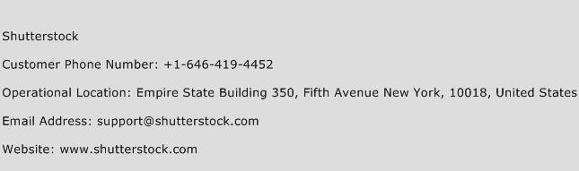 Shutterstock Phone Number Customer Service