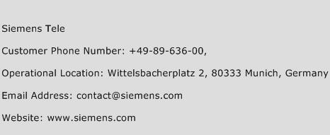 Siemens Tele Phone Number Customer Service
