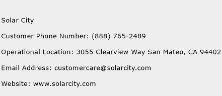 Solar City Phone Number Customer Service