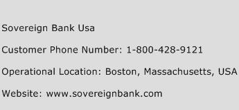 Sovereign Bank Usa Phone Number Customer Service