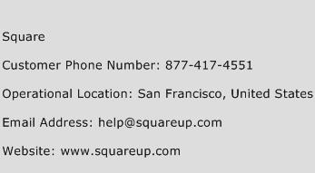 Square Phone Number Customer Service