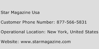 Star Magazine Usa Phone Number Customer Service