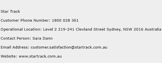 Star Track Phone Number Customer Service