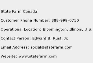 State Farm Canada Phone Number Customer Service