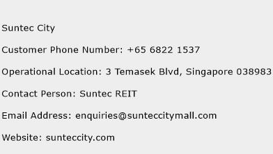 Suntec City Phone Number Customer Service