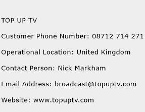 TOP UP TV Phone Number Customer Service