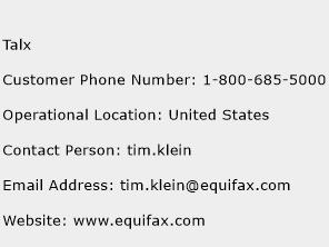 Talx Phone Number Customer Service