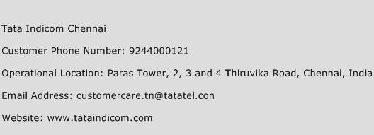 Tata Indicom Chennai Phone Number Customer Service