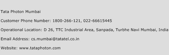 Tata Photon Mumbai Phone Number Customer Service