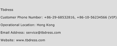 Tbdress Phone Number Customer Service
