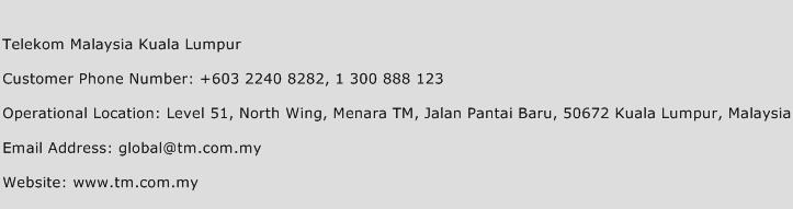 Telekom Malaysia Kuala Lumpur Phone Number Customer Service