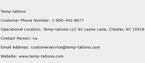 Temp-tations Phone Number Customer Service
