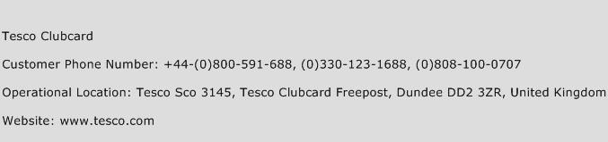 Tesco Clubcard Phone Number Customer Service