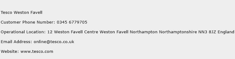 Tesco Weston Favell Phone Number Customer Service