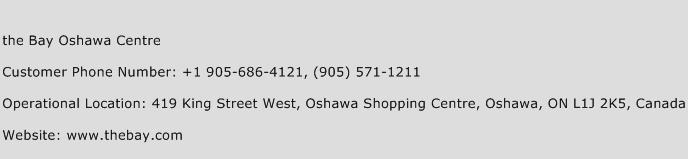 The Bay Oshawa Centre Phone Number Customer Service