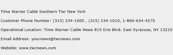 Time Warner Cable Southern Tier New York Phone Number Customer Service