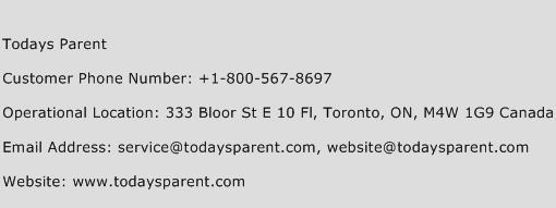 Todays Parent Phone Number Customer Service