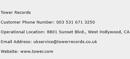 Tower Records Phone Number Customer Service