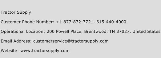 Tractor Supply Phone Number Customer Service