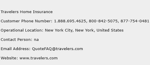Travelers Home Insurance Phone Number Customer Service