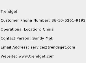 Trendget Phone Number Customer Service