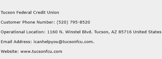 Tucson Federal Credit Union Phone Number Customer Service