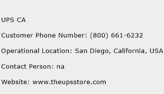 UPS CA Phone Number Customer Service