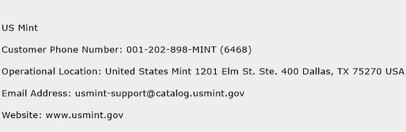 US Mint Phone Number Customer Service