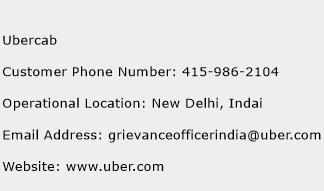 Ubercab Phone Number Customer Service