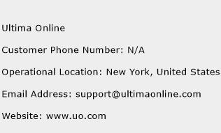 Ultima Online Phone Number Customer Service