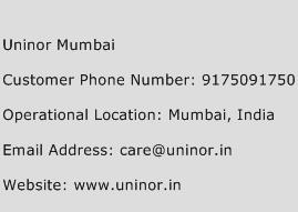 Uninor Mumbai Phone Number Customer Service