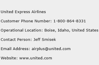 United Express Airlines Phone Number Customer Service