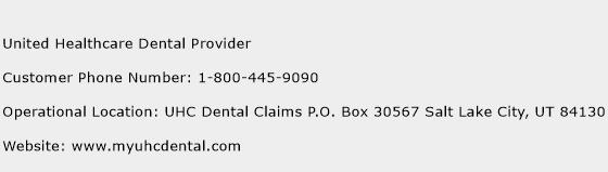 United Healthcare Dental Provider Phone Number Customer Service