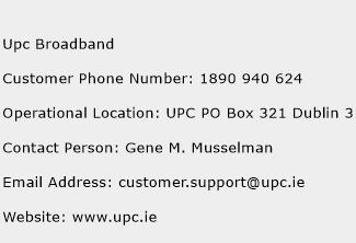 Upc Broadband Phone Number Customer Service
