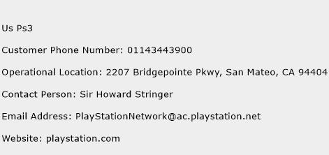 Us Ps3 Phone Number Customer Service