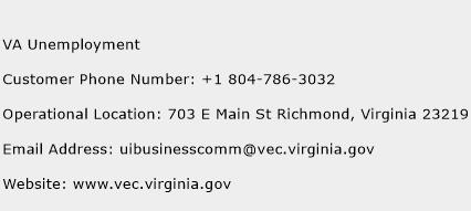VA Unemployment Phone Number Customer Service