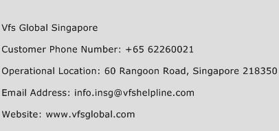 VFS Global Singapore Phone Number Customer Service