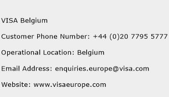 VISA Belgium Phone Number Customer Service
