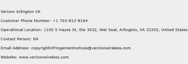 Verizon Arlington VA Phone Number Customer Service