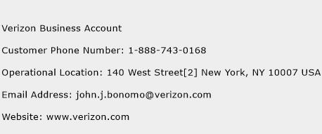 Verizon Business Account Phone Number Customer Service