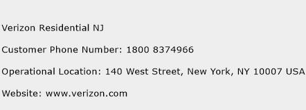 Verizon Residential NJ Phone Number Customer Service