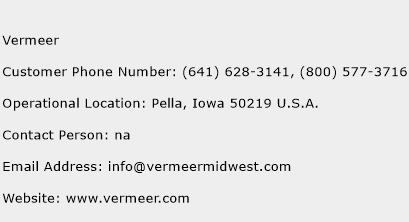 Vermeer Phone Number Customer Service