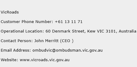 VicRoads Phone Number Customer Service