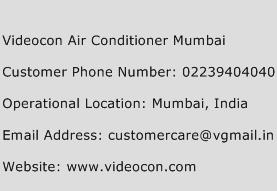 Videocon Air Conditioner Mumbai Phone Number Customer Service