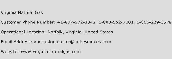 Virginia Natural Gas Phone Number Customer Service