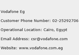 Vodafone Eg Phone Number Customer Service